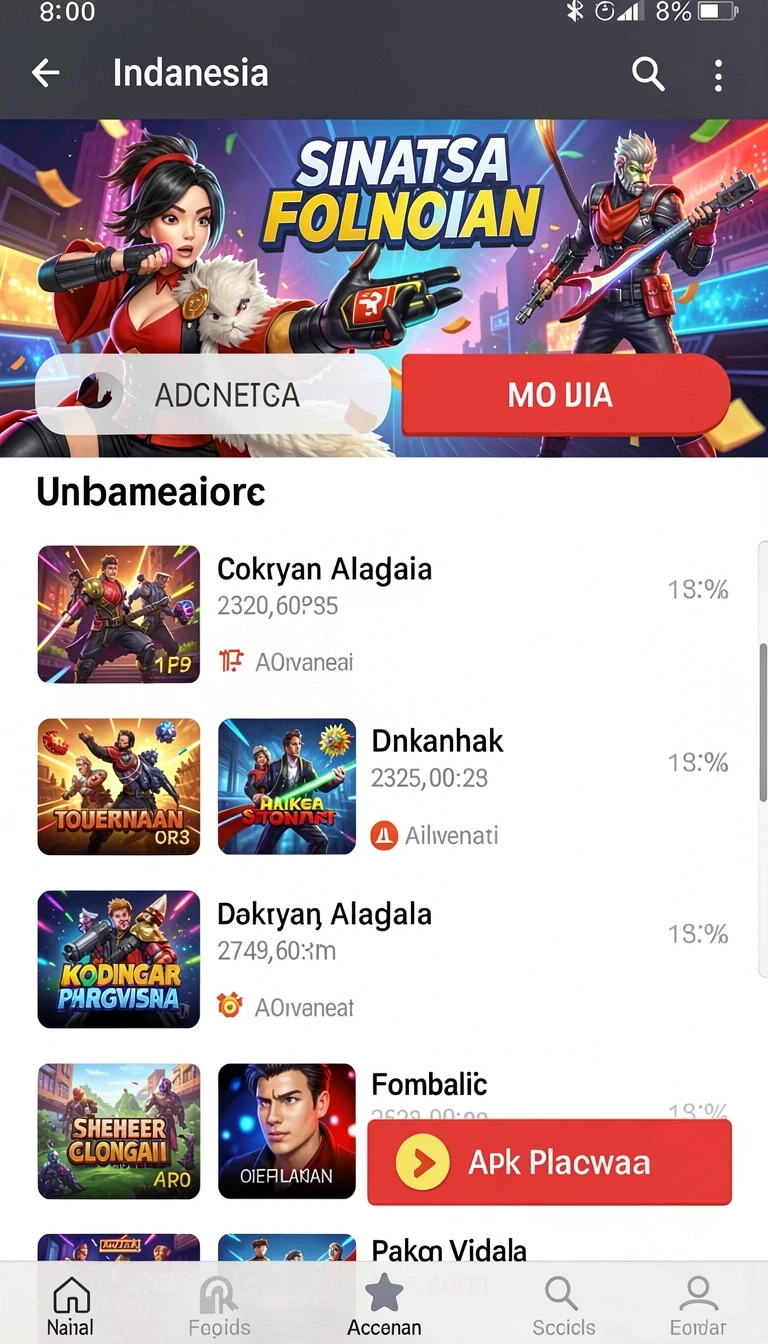Beragam pilihan permainan menarik dalam aplikasi Aplikasi 5rt Terbaru dan Terlengkap.